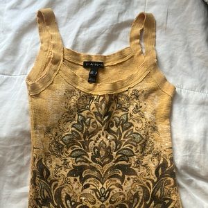 Yellow & Gold Cute Tank
